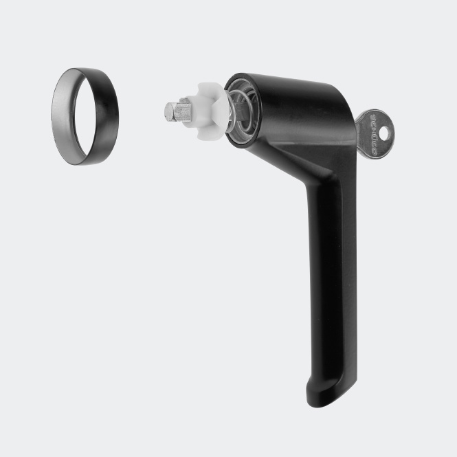 Raamgreep afsluitbaar 