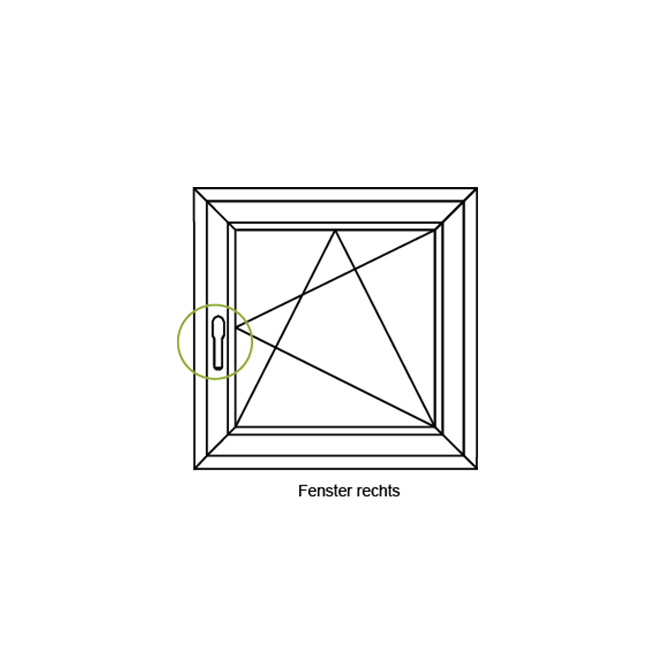 Raamgreep met vergrendelknop 